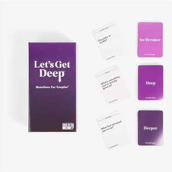 Qu'est-ce que tu mèmes ?  Let's Get Deep Jeu de fête pour adultes