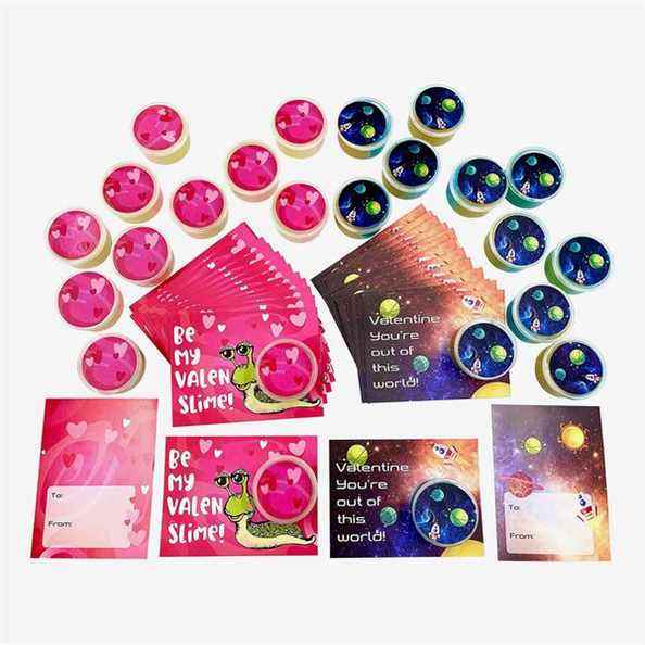 Cartes de Saint Valentin Slime (paquet de 24)