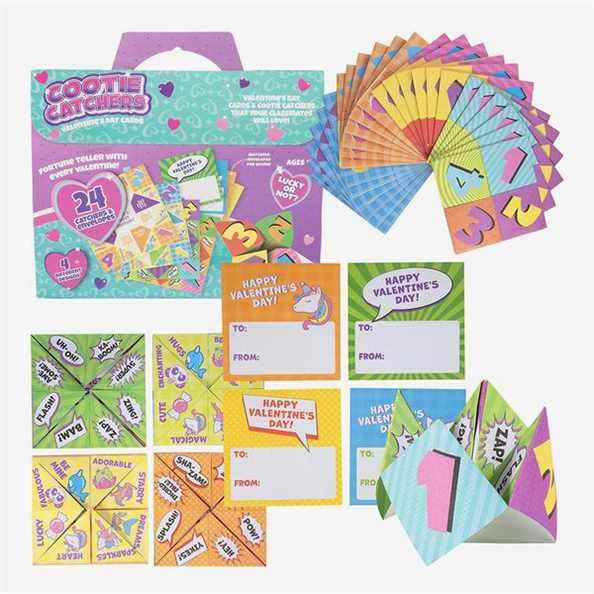 SCS Direct Valentines Day Cards Fortune Teller Kit avec enveloppes assorties