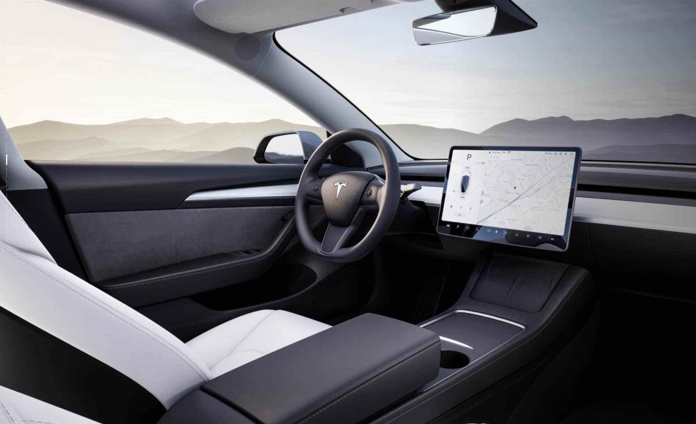 Intérieur de la Tesla modèle 3