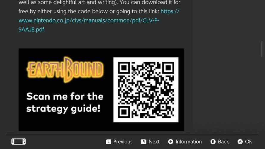 Code QR de EarthBound