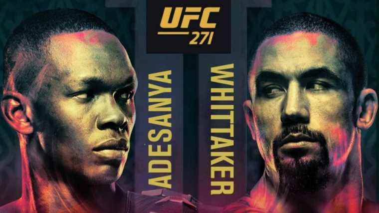 Comment regarder l’UFC 271: heure de diffusion en direct, carte, infos Adesanya vs Whittaker 2, coût