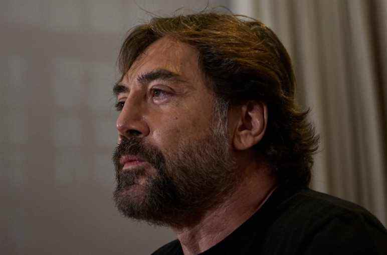 Actor Javier Bardem gives a press conference at the Hotel Urso on the day he learned of his Oscar nomination for 'Being the Ricardos', on February 8, 2022, in Madrid (Spain). Javier Bardem has been nominated today for an Oscar for Best Male Performance for his work in the Amazon Original movie Being the Ricardos at the 94th Oscar Awards, which will take place next Sunday, March 27. The film, available exclusively on Prime Video, has received two other nominations. Nicole Kidman nominated for Best Female Performance and J.K. Simmons in the Best Supporting Actor category. Photo by Jesús Hellín / Europa Press/Abaca/Sipa USA(Sipa via AP Images)