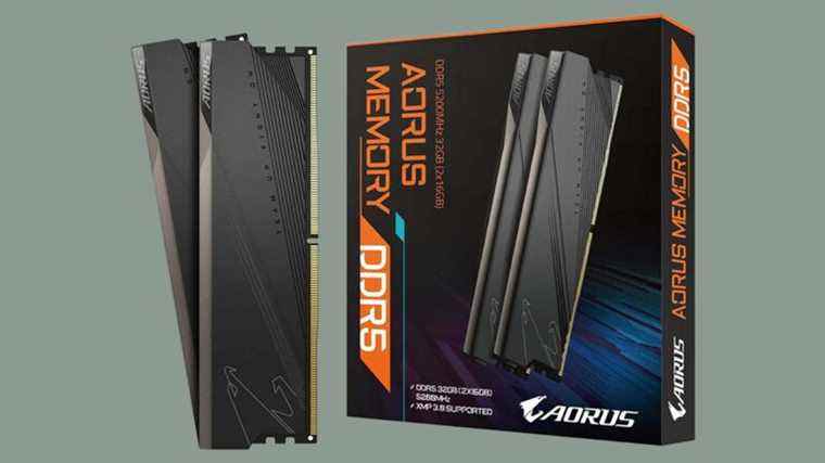 Aorus lance la RAM DDR5-5200 avec un dissipateur de chaleur à revêtement nanocarbone