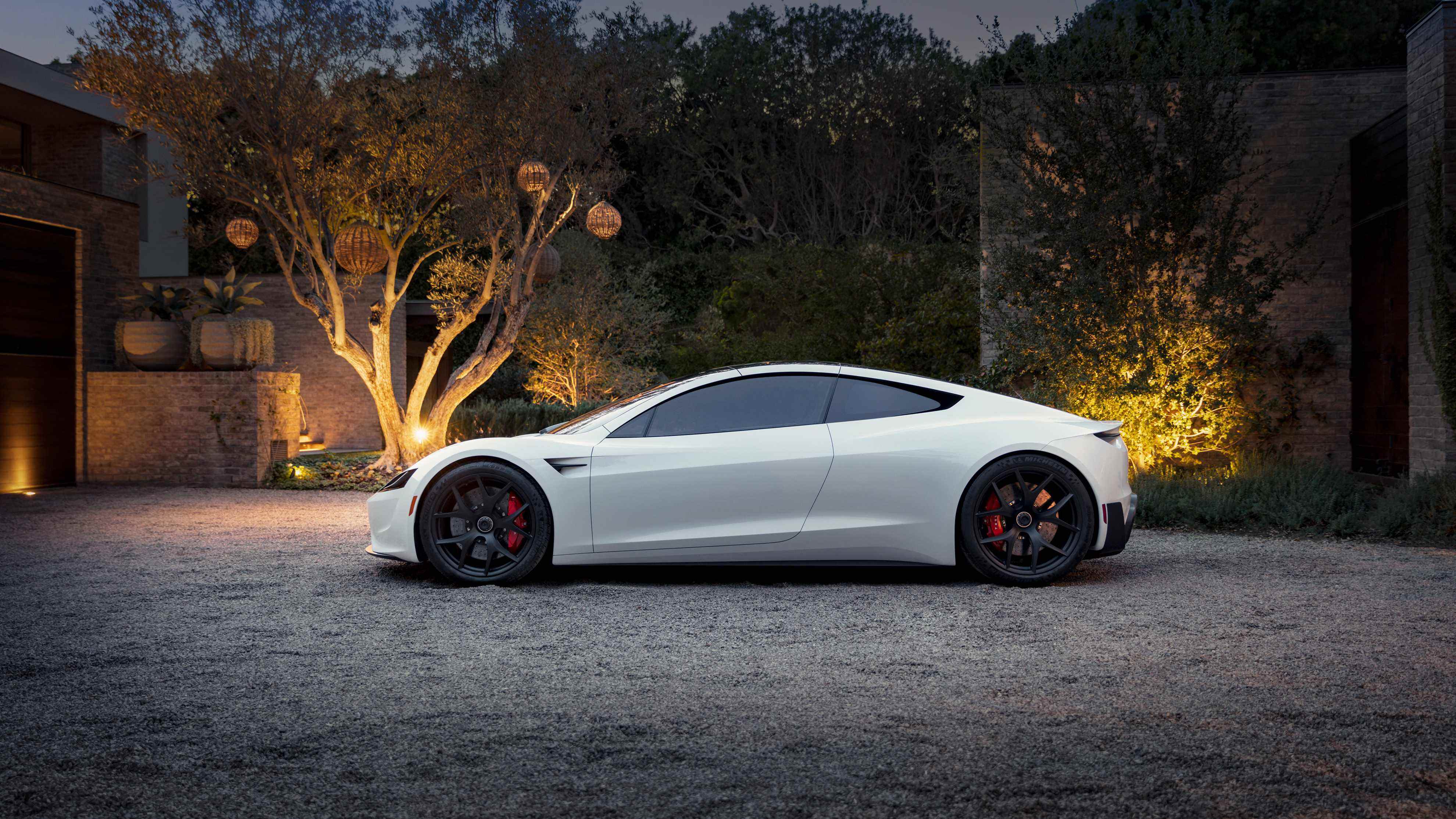 tesla roadster 2022 en blanc