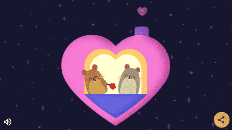 Le jeu de la Saint-Valentin de Google Doodle vous permet de réunir les amoureux des hamsters