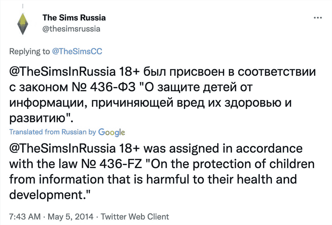 Les Sims Russie