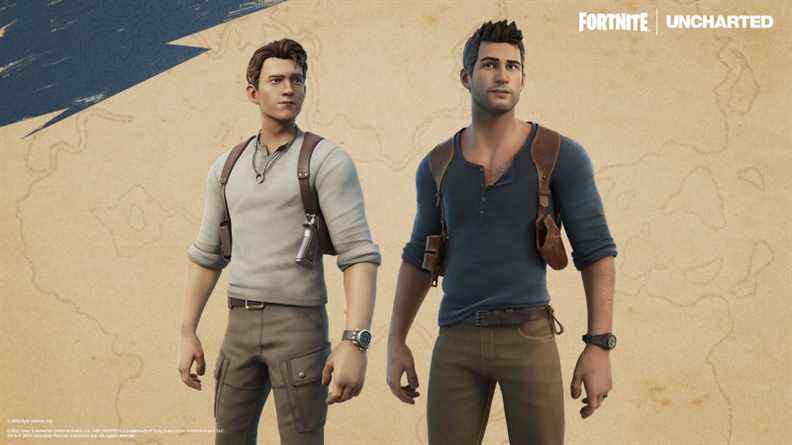 Nathan Drake et Chloe Frazer d'Uncharted seront à la chasse au trésor à Fortnite
