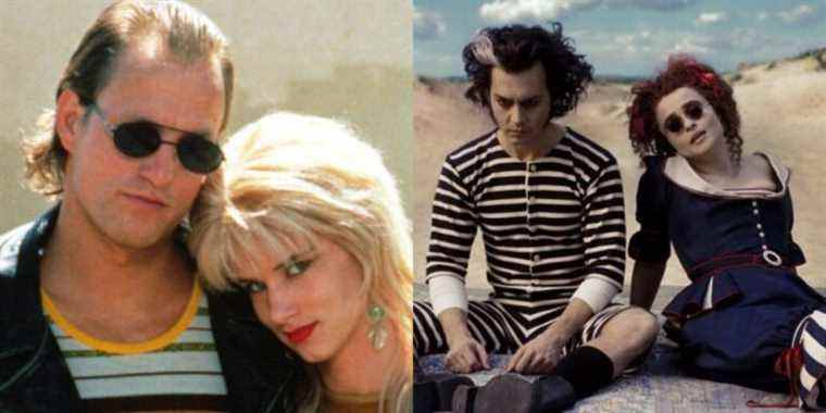 Best evil duos in movies feature split image Natural Born Killers and Sweeney Todd