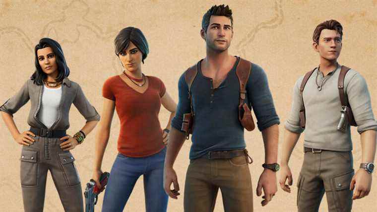 Les tenues des personnages Fortnite Nathan Drake et Chloe Frazer d'Uncharted sont désormais disponibles    
