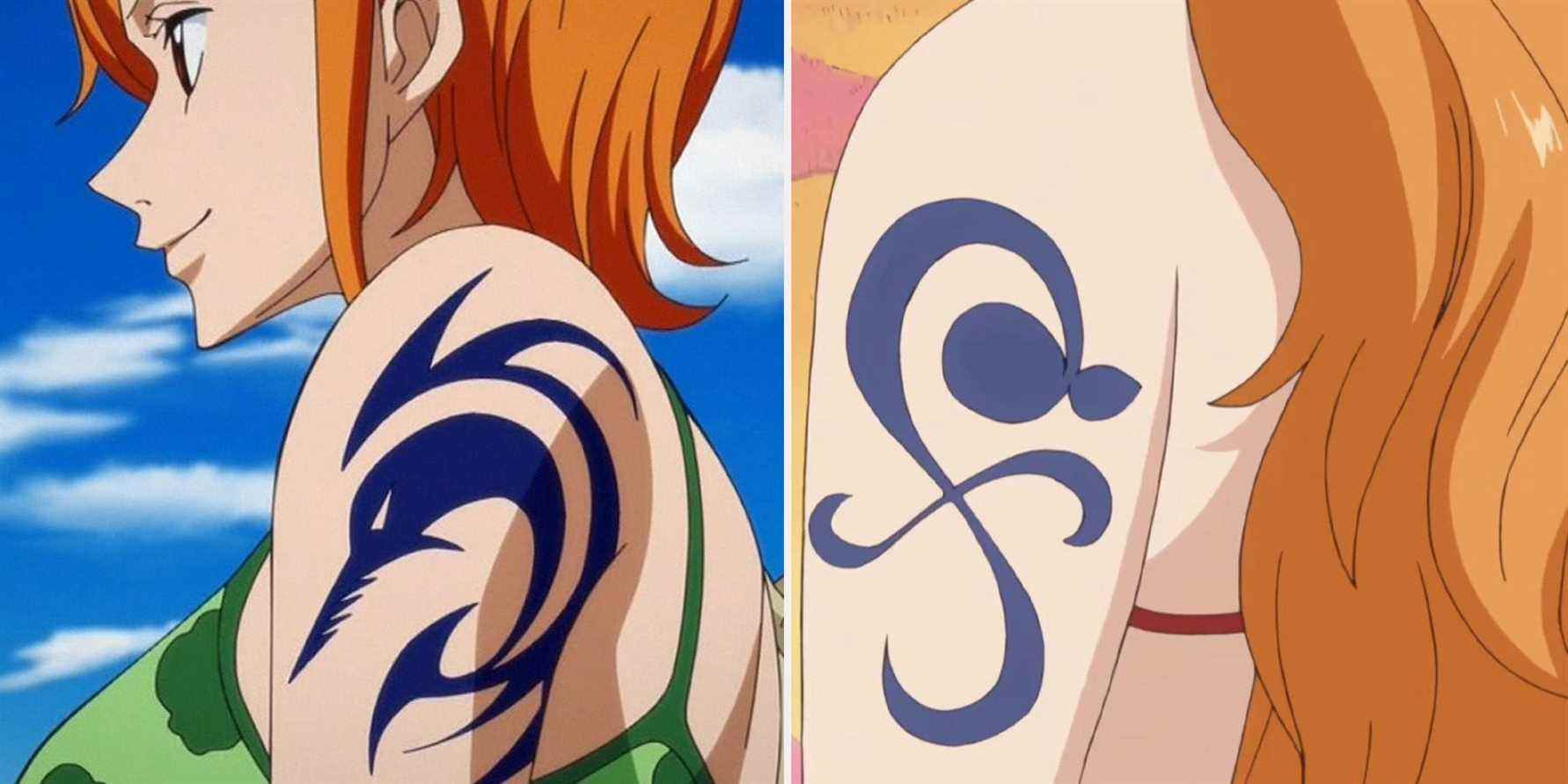 tatouage nami une pièce avant et après