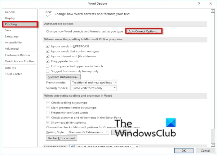 Comment activer la correction automatique des mathématiques dans Word