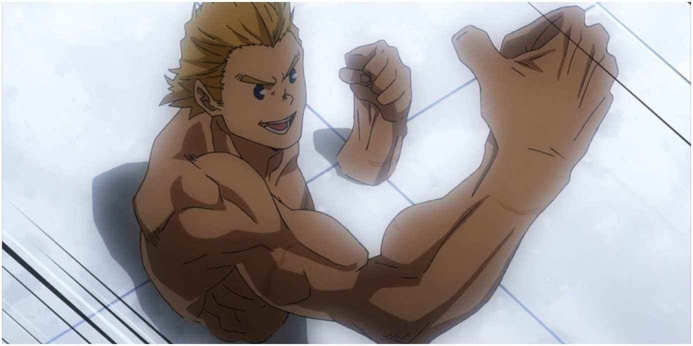 My Hero Academia Mirio passe à travers le sol