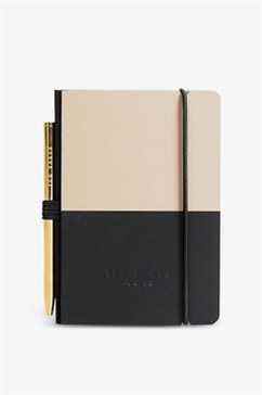 Carnet Ted Baker avec stylo en laiton