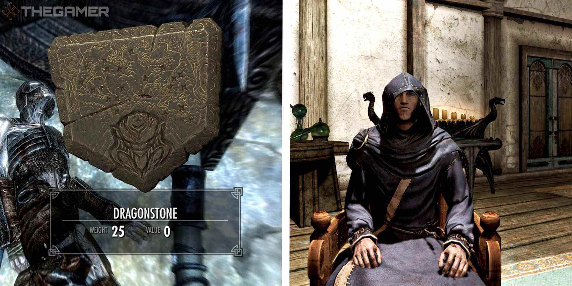 image of dragonstone next to iamge of farengar