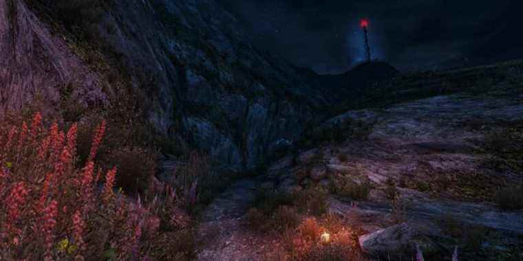 Dear Esther - Image of a trail winding up the side of a rocky hill