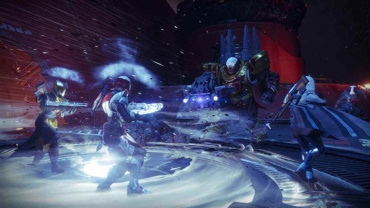 Destiny 2 - trois Gardiens combattant un chef de la Cabale