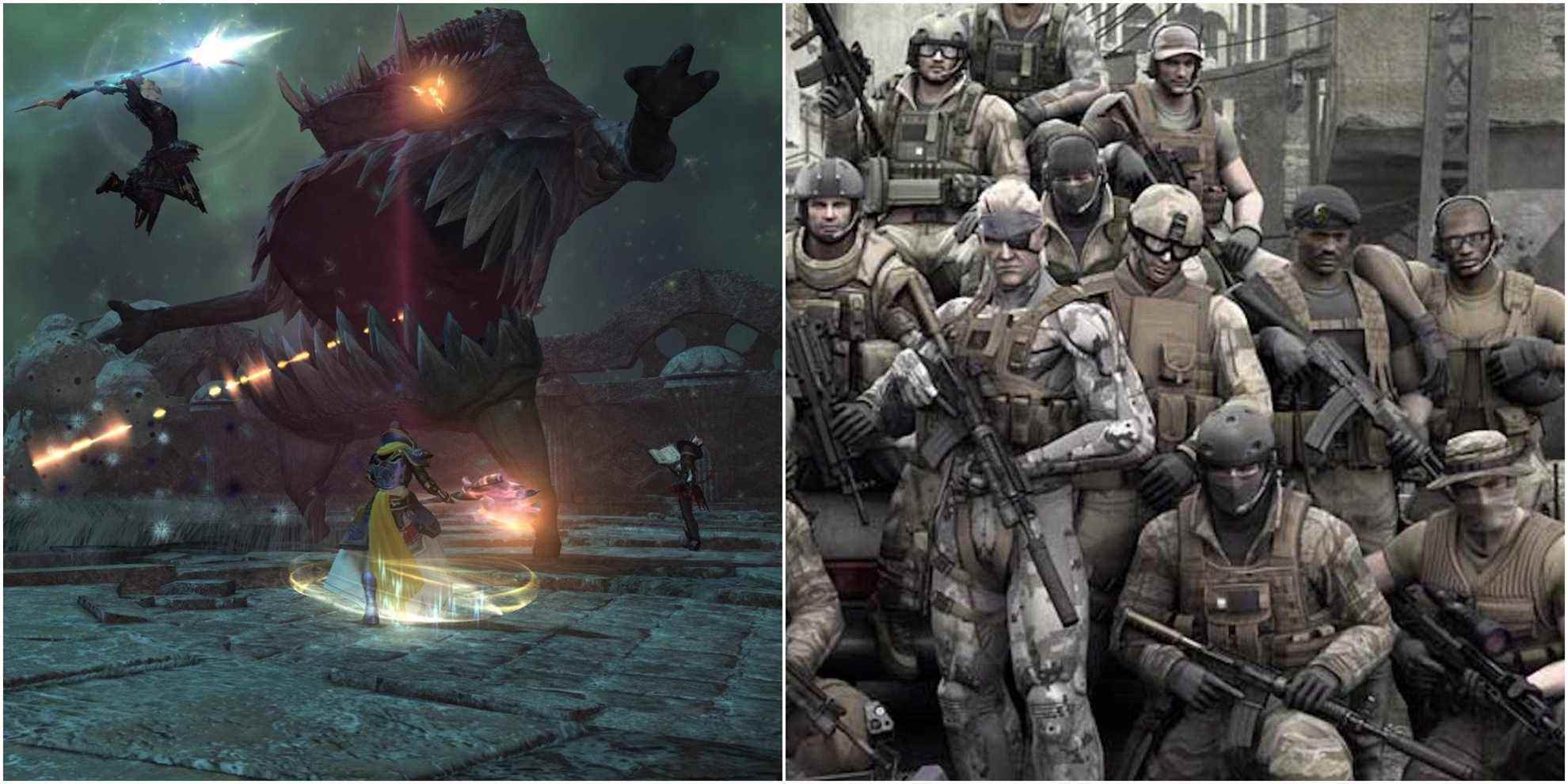 split image final fantasy metal gear online