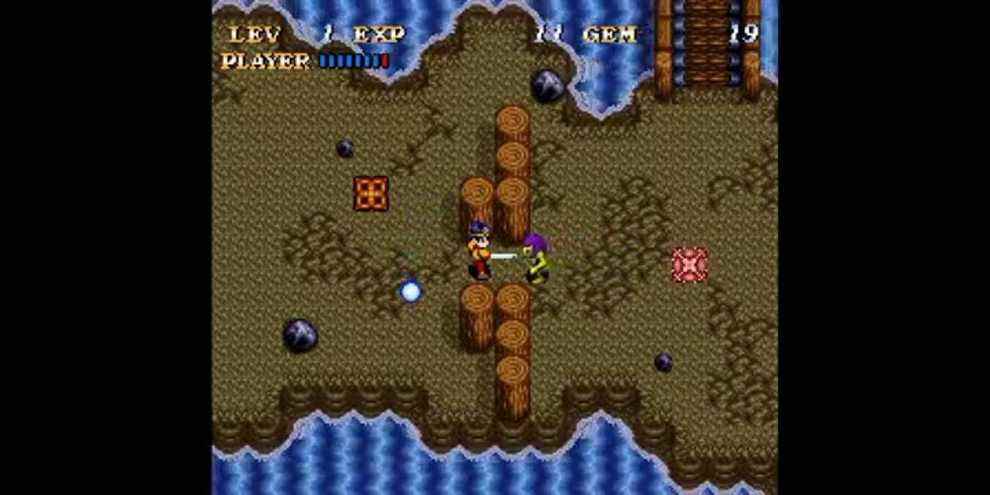 Une capture d'écran de Soul Blazer (SNES)