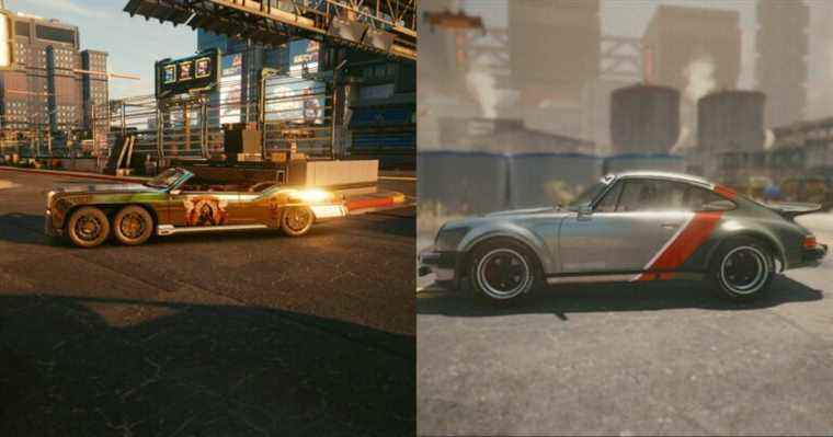 Cyberpunk 2077 Vato and Porsche Cars