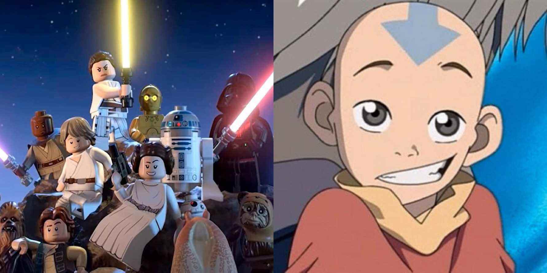 LEGO Star Wars: The Skywalker Saga's main cast and Avatar: The Last Airbender's Aang