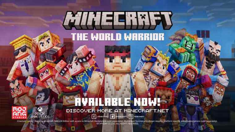 Minecraft obtient une nouvelle collaboration Street Fighter avec World Warrior DLC
