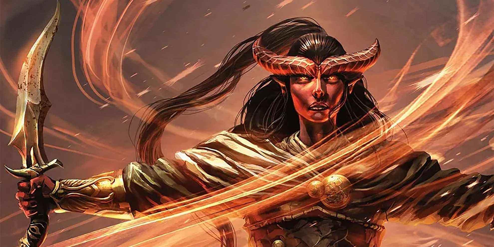 D&D-Warlock-Tiefling Hexblade Warlock RPG