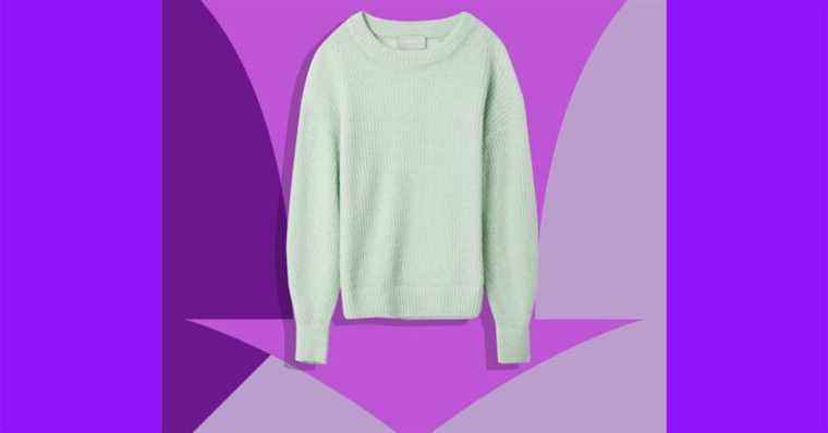 Notre pull Everlane préféré est en vente dans un vert parfait pour le printemps
