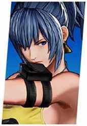 Portrait miniature du personnage de Leona Heidern via le site Web officiel de SNK King Of Fighters 15.