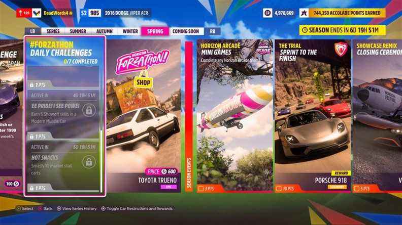 Forza Horizon 5 Festival Playlist Hot Snacks Daily Challenge Image