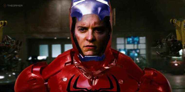 tobey maguire iron man suit