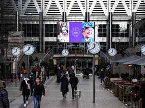 Le quartier de Canary Wharf à Londres.