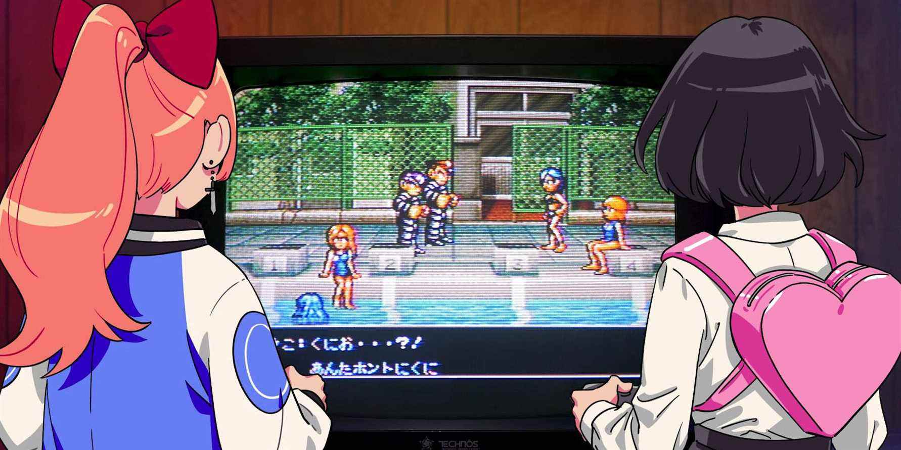 River City Girls Zero kyoko et misako jouant au jeu