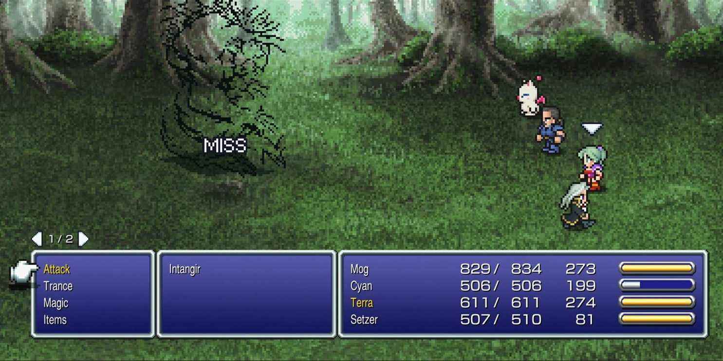 Bataille dans Final Fantasy 6 Pixel Remaster