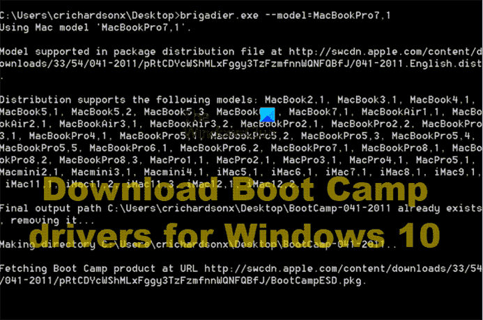 Télécharger les pilotes Boot Camp pour Windows 10 sans l’assistant Boot Camp