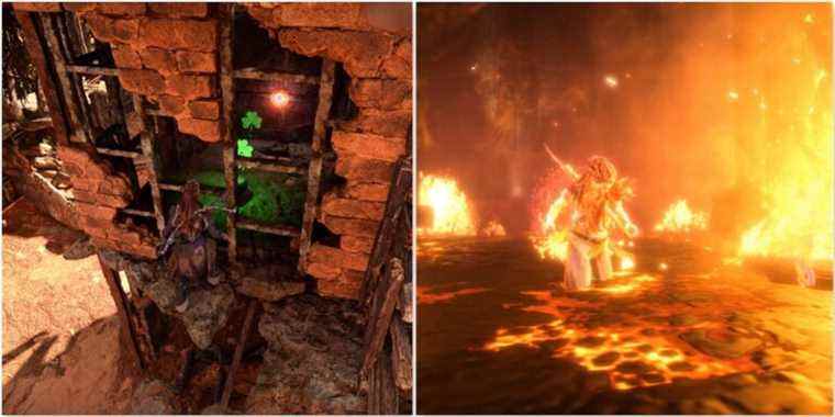 Exploring the world and Walking through lava in Horizon Forbidden West