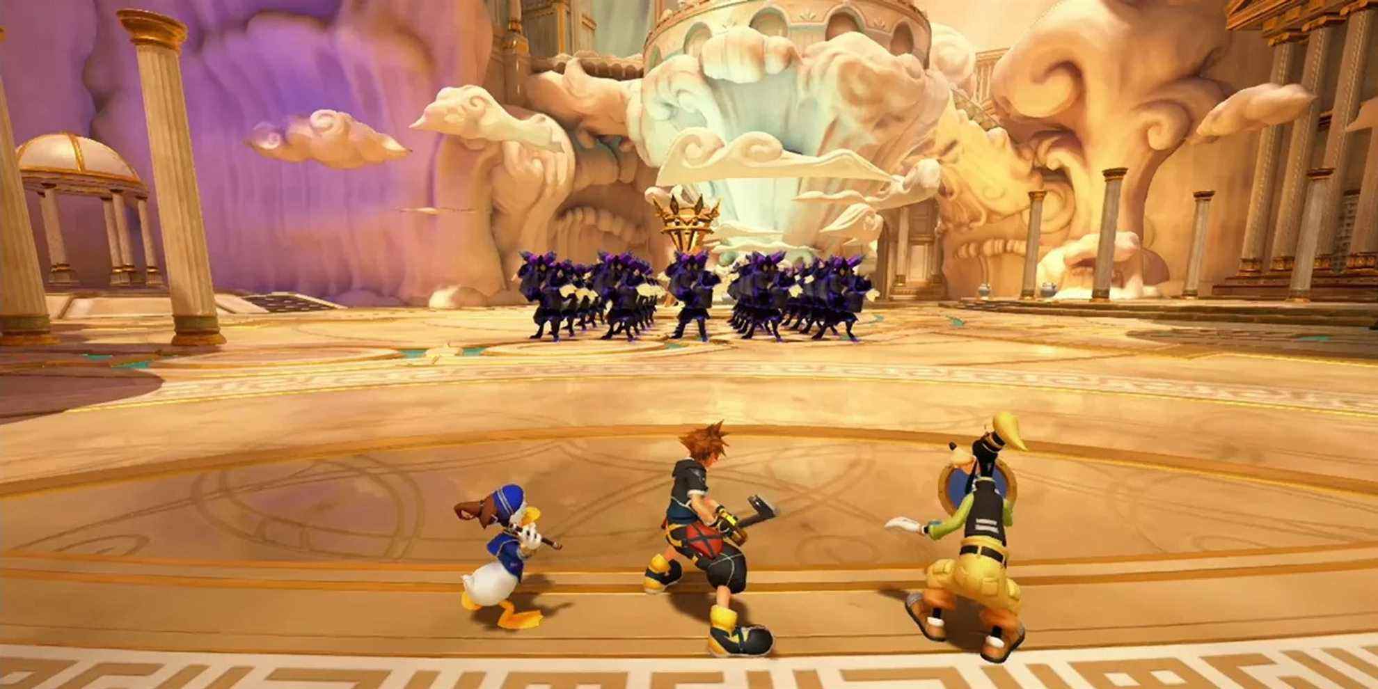 L'équipe de Sora se prépare à combattre une armée de sans-cœur