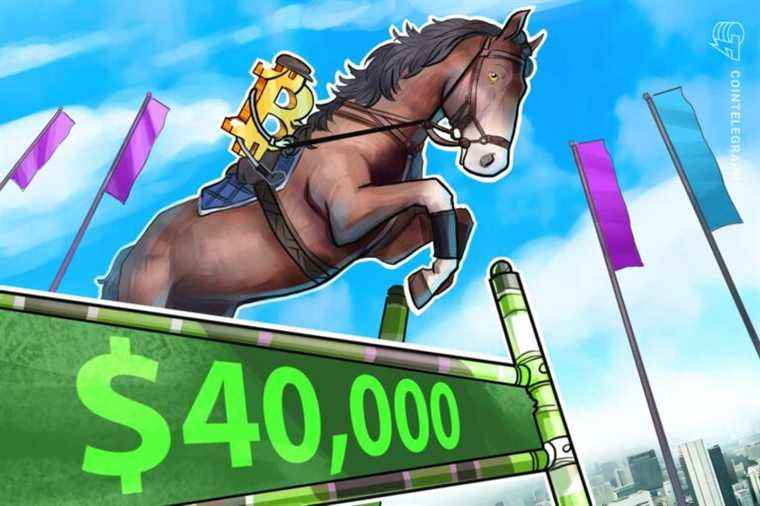 Bitcoin revient à 40 000 $, liquidant plus de 50 millions de dollars de shorts en quelques heures