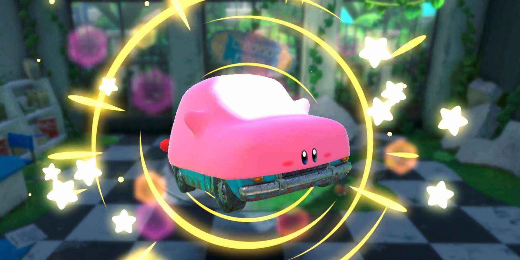 Car Kirby Races dans la vidéo des fans de Mario Kart
