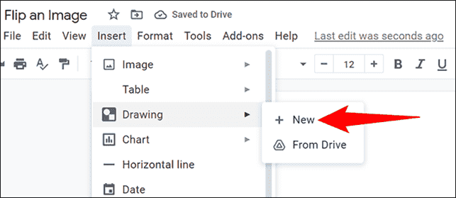 Choisissez Insertion > Dessin > Nouveau dans la barre de menus. » width= »650″ height= »282″ src= »/pagespeed_static/1.JiBnMqyl6S.gif » onload= »pagespeed.lazyLoadImages.loadIfVisibleAndMaybeBeacon(this); » onerror= »this.onerror=null;pagespeed.lazyLoadImages.loadIfVisibleAndMaybeBeacon(this); »/></p>
<p>Dans la fenêtre « Dessin » qui s’ouvre, cliquez avec le bouton droit n’importe où sur la toile principale et choisissez « Coller » dans le menu. Vous verrez votre image ici.</p>
<p><img decoding=
