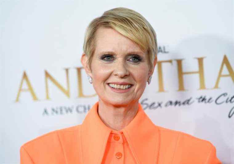 Cynthia Nixon attends the premiere of HBO's "And Just Like That" at the Museum of Modern Art on Wednesday, Dec. 8, 2021, in New York. (Photo by Evan Agostini/Invision/AP)