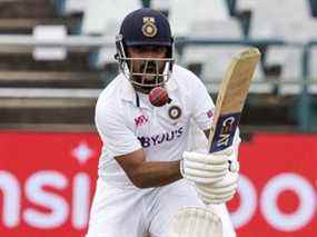 Le batteur indien Ajinkya Rahane en action lors du troisième et dernier match test entre l'Afrique du Sud et l'Inde à Cape Town, Afrique du Sud, le 11 janvier 2022.