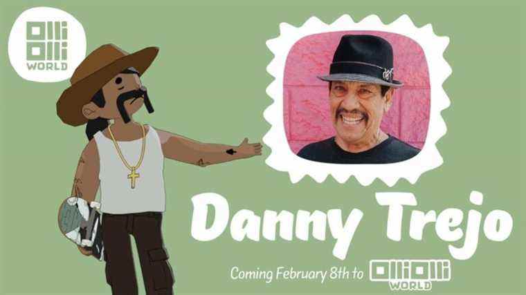 Danny Trejo tombe dans OlliOlli World The Outerhaven