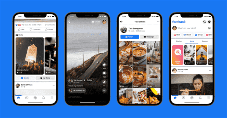 Facebook pousse Reels dans presque toutes les parties de son application