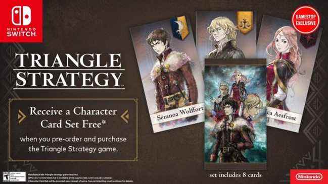 Bonus de précommande Triangle Strategy GameStop