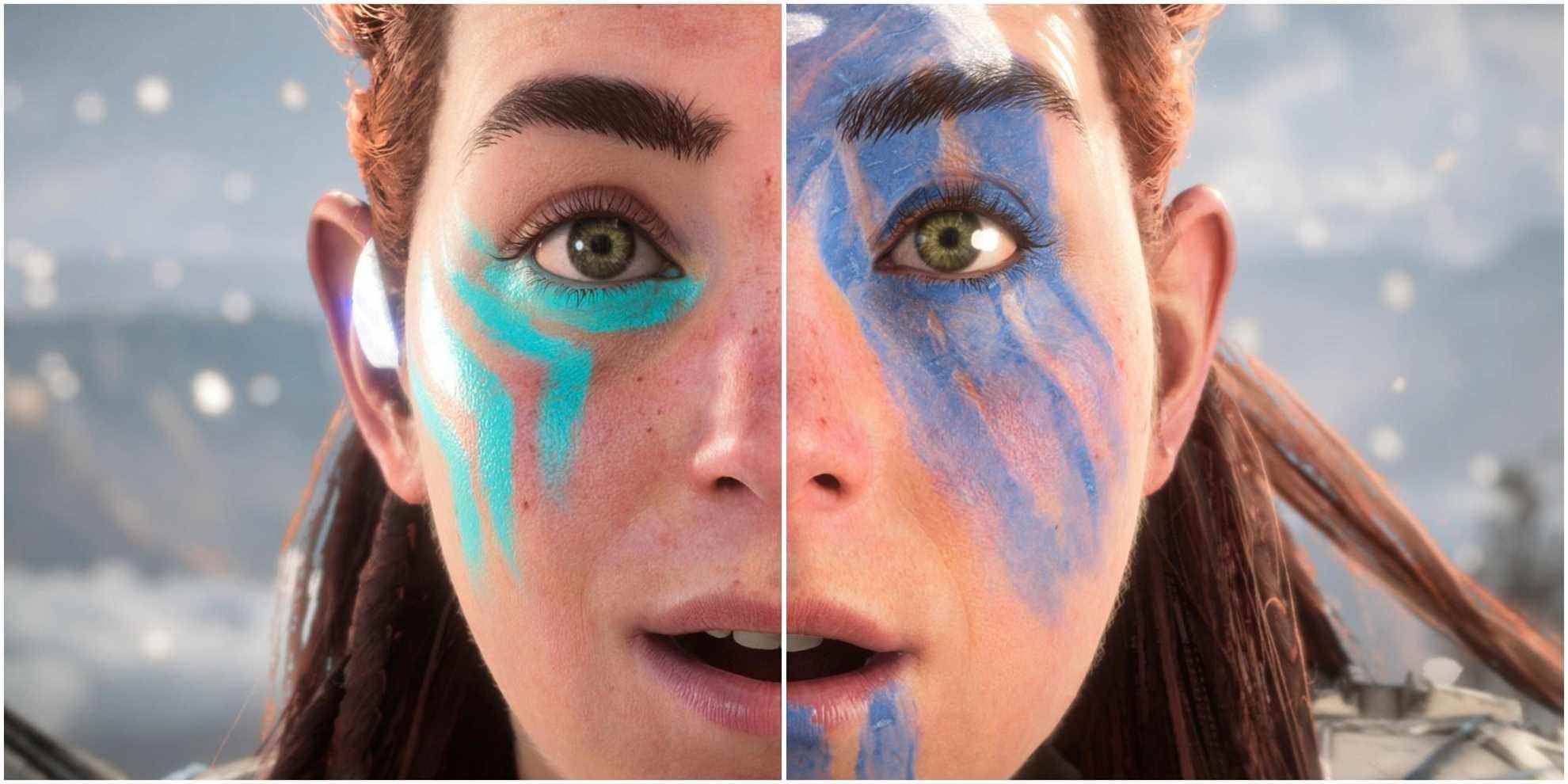 HFW Face Paint Close Up Middle Split Image