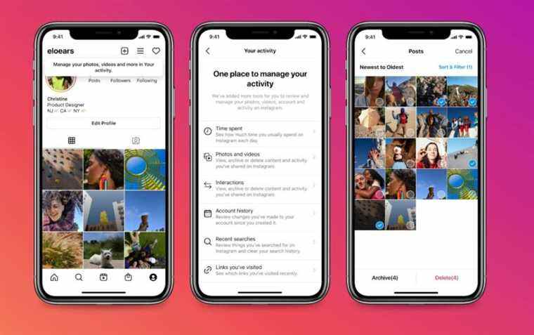 Instagram déploie des fonctionnalités de suppression en bloc et de nouveaux contrôles de compte