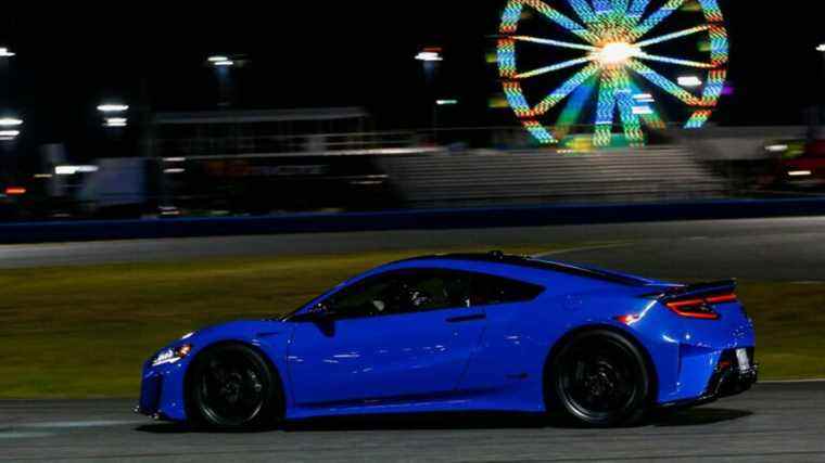 L’Acura NSX Type S en piste à Daytona