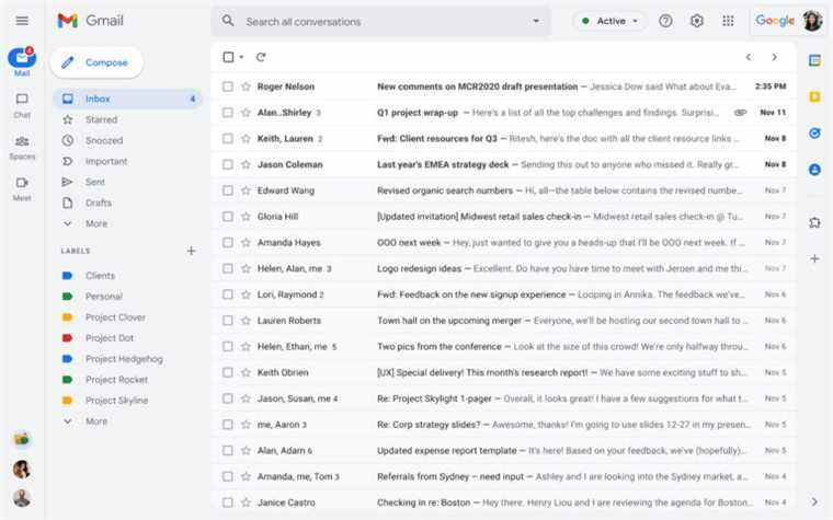 La nouvelle « vue intégrée » de Gmail sera disponible pour les utilisateurs de Workspace le 8 février