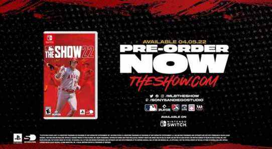 Le MLB The Show 22 de Sony joue au ballon avec Nintendo Switch le 5 avril